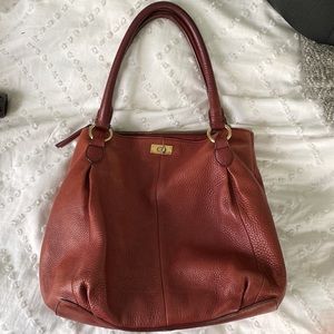 J Crew Burnt Red Leather Bag